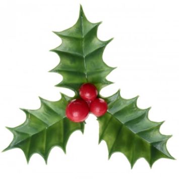 Sachet de 3 Pics à Bûche en forme de Houx