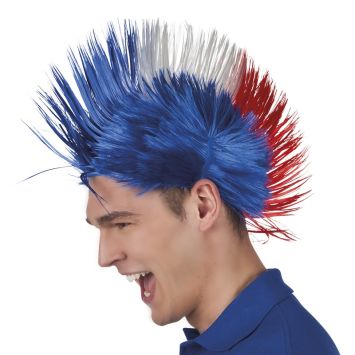 Perruque Punk Tricolore