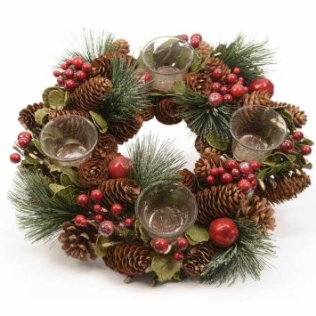 Photophore Couronne de Noël