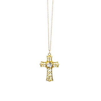 Collier en forme de croix dorée