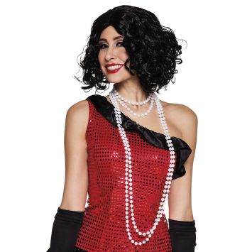 Lot de deux colliers de perles blanches "charleston" 