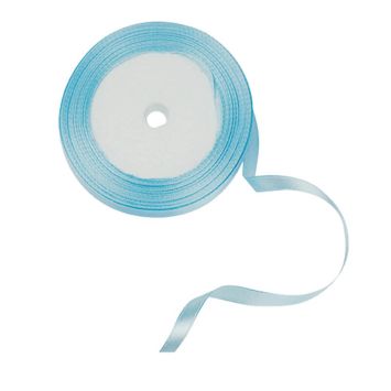 Ruban satin 6 mm - Bleu ciel