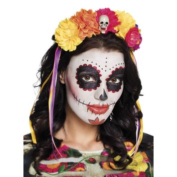 Serre-Tête Fleuri "Day of the Dead"