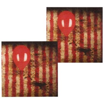 Sachet de 12 Serviettes en Papier - Clown d'Horreur