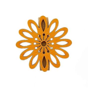 6 Pinces Fleur Mambo Orange
