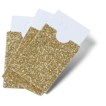 10 Mini Pochettes Pailletées Or