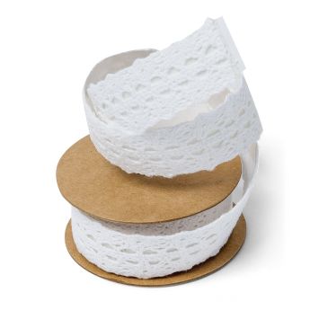Dentelle Adhésive 2.5 cm x 2 m Blanche