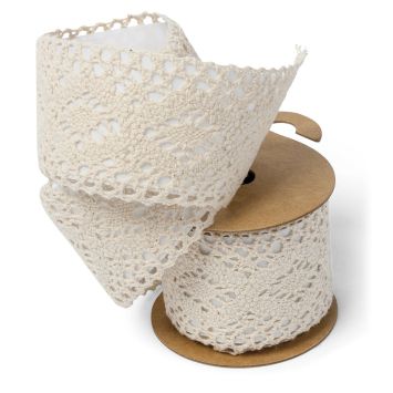 Dentelle Adhésive 5 cm x 2 m Ivoire
