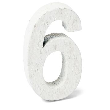 Chiffre "6" en Bois - 5 cm