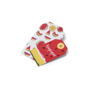 10 Etiquettes Pastèque "Tropical"