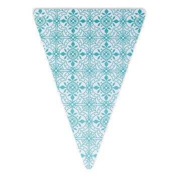 5 Fanions à carreaux de ciment Gypsy - Vert menthe