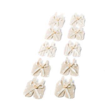 Sachet de 10 Etiquettes en Lin - Barboteuses