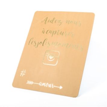 Panneau Instagram - Kraft et Or