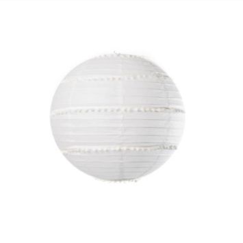 Lanterne à Pompons - Blanc