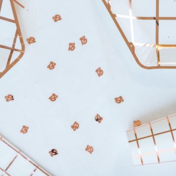 Sachet de confettis de table d'anniversaire "18 ans" - Rose gold