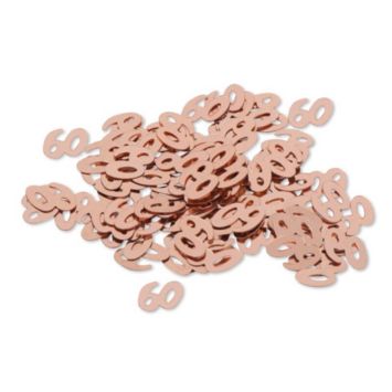 Sachet de confettis de table d'anniversaire "60 ans" - Rose gold