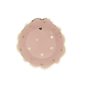 8 bols en carton - Diamètre 13,5 cm - Collection Baptême Blanc et Or - Couleur au choix