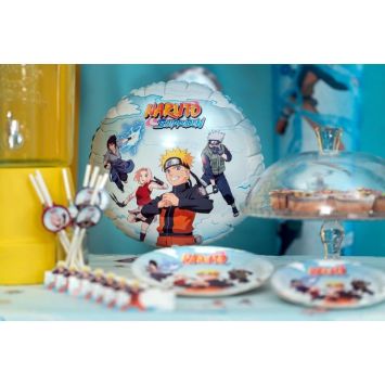Ballon en aluminium arrondi - Diamètre 43 cm - Naruto Shippuden ®
