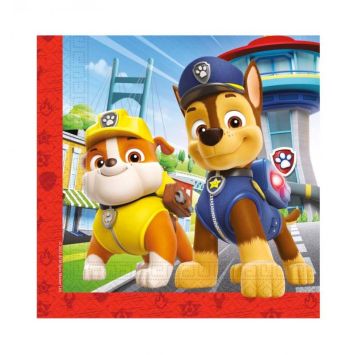 20 serviettes en papier FSC® - 33 x 33 cm - Paw Patrol : La Pat' Patrouille™ Rescue Heroes