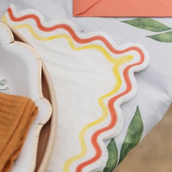 16 serviettes en papier - 33 x 33 cm - Collection Fizz Agrume