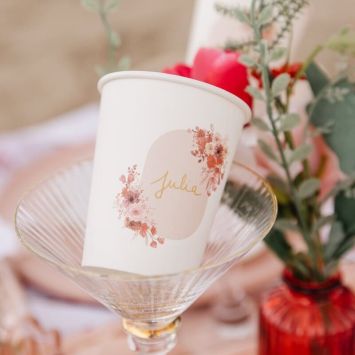 8 gobelets en carton FSC® - 255 ml - Collection Love to Love