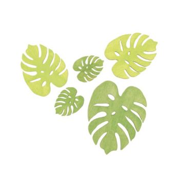 Sachet de 10 Confettis de table Feuilles de Palmier Bois - Vert