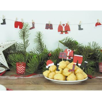 8 Mini Pics à Cocktails - Les Habits du Père Noël