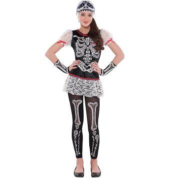 Déguisement Squelette Day Of The Dead Ado Fille - 14/16 ans