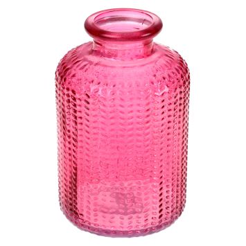 Vase bouteille en verre - 6 x 10 cm - Couleur au choix