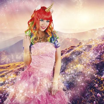 Perruque de licorne fantastique