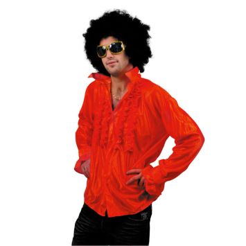 Chemise Star du Disco à froufrous - Rouge - Taille au choix