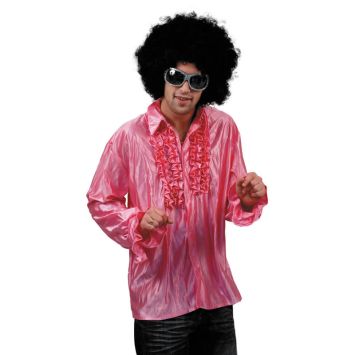 Chemise Star du Disco à froufrous - Rose - Taille au choix
