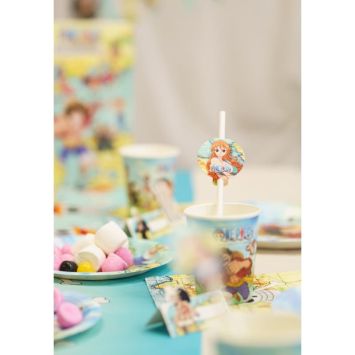 9 pailles médaillon en papier FSC® - 19,6 cm - One Piece ®