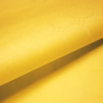 Rouleau de Nappe Damassé Jaune Vif 25 m