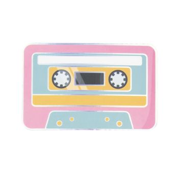 8 cartes en forme de cassette - 14,8 x 9,5 cm - Collection 90's Party
