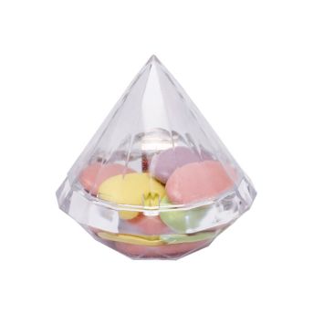 Contenant à Dragées en Forme de Diamant - Plexi Transparent
