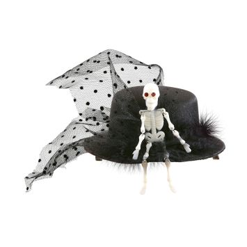 Chapeau Pince Gothique et Squelette