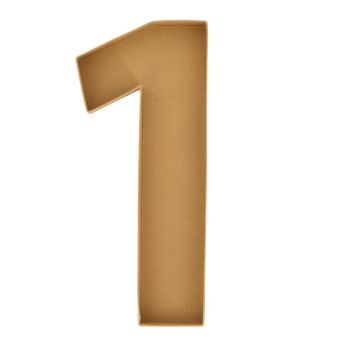 Plateau kraft en carton en forme de chiffre pour anniversaire - Chiffre au choix