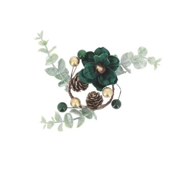 Rond de serviette en velours - Élégance - Noël - 14 cm - Collection L'Intemporel - Couleur au choix