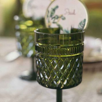 Verre à pied Élixir réutilisable en plastique - 270 ml - Couleur au choix	