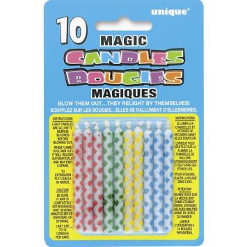10 Bougies magiques à carreaux