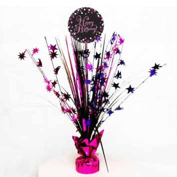 Centre de table "Happy Birthday"  - Rose