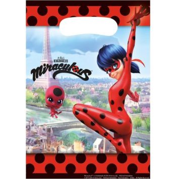 8 Sachets à Confiserie "Miraculous Ladybug"