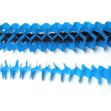 Guirlande en Papier "Zinnia Duo" Turquoise/Chocolat