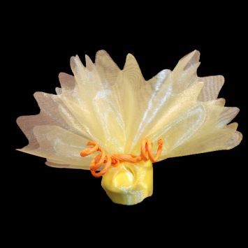 Tulle Cristal Découpé Jaune
