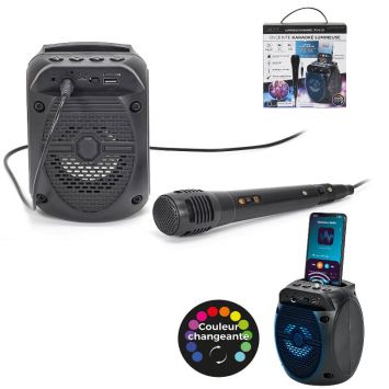 mini enceinte karaoké avec micro | jourdefete.com
