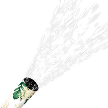 canon anniversaire tropical a confettis blancs | jourdefete.com