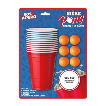 Jeu à boire - Bière Pong avec 12 gages - Collection SOS Apéro