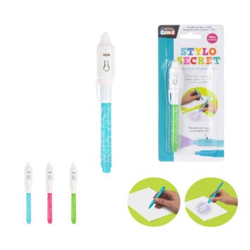 Stylo secret à encre invisible avec LED