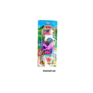 2 Poneys à Coiffer avec Ailes & Accessoires - 6cm
